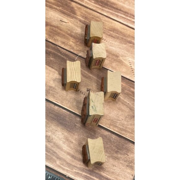 LOT OF 6 HERO ARTS HOLIDAY THEMED WOOD MOUNTED RUBBER STAMPS SANTA NOEL GIFT - Picture 2 of 6